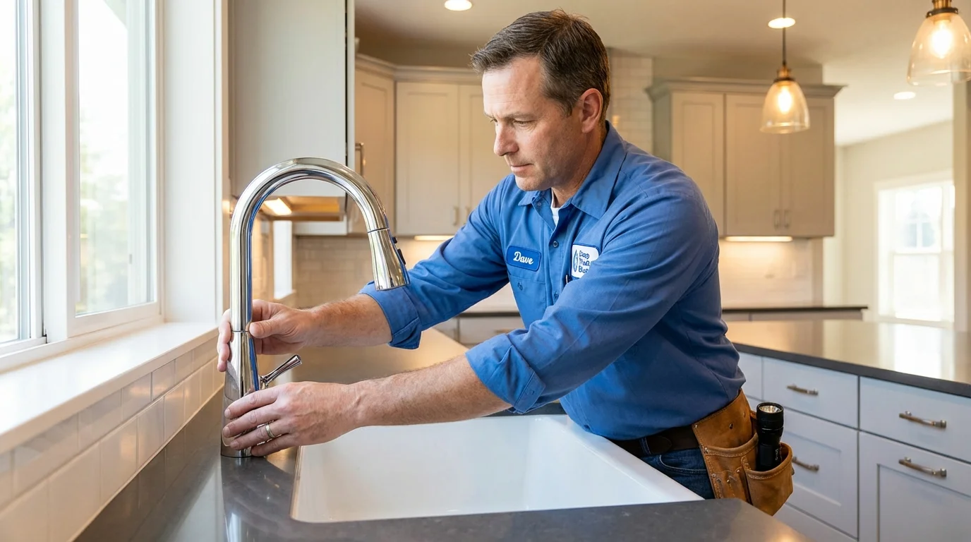 Kitchen faucet installation by Johns Plumbing LLC in Palisades Park