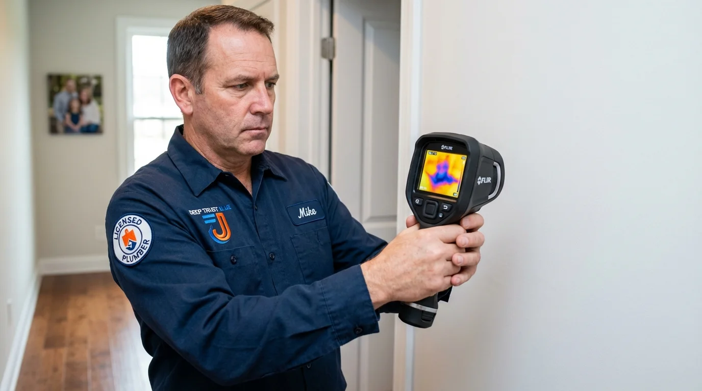 Thermal imaging leak detection by Johns Plumbing LLC in Palisades Park